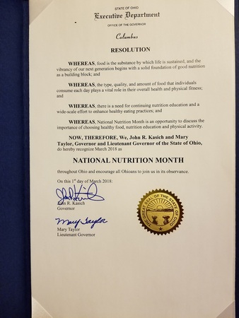 National Nutrition Month Resolution